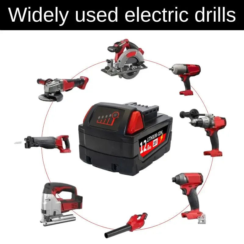 Replacement 18V Li-Ion Battery for Milwaukee M18 Tools