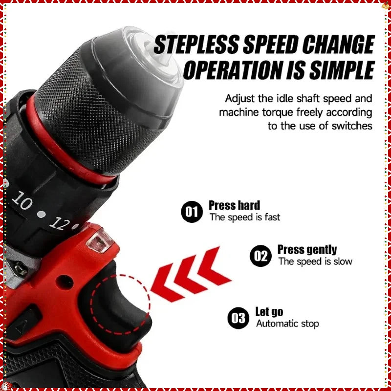 Cordless Brushless Impact Drill 150Nm 10mm Chuck
