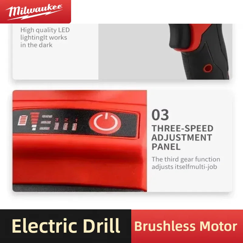 Cordless Brushless Impact Wrench 18V 1/2" Drive 1300Nm