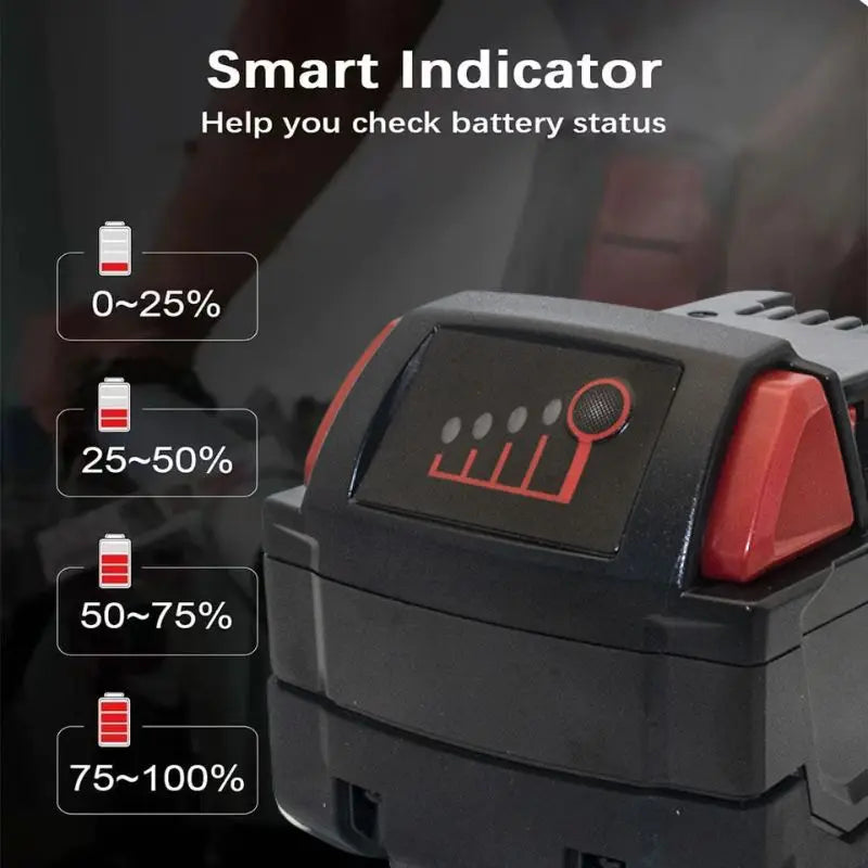 Replacement 18V Li-Ion Battery for Milwaukee M18 Tools